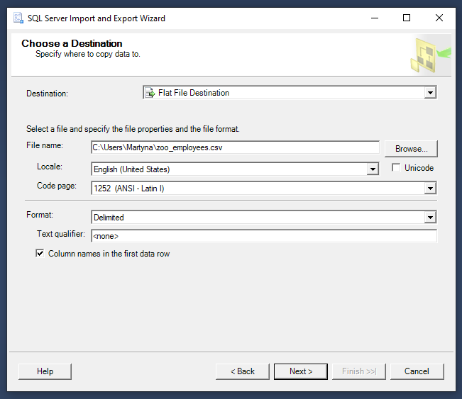 Como exportar dados do Microsoft SQL Server para um arquivo CSV