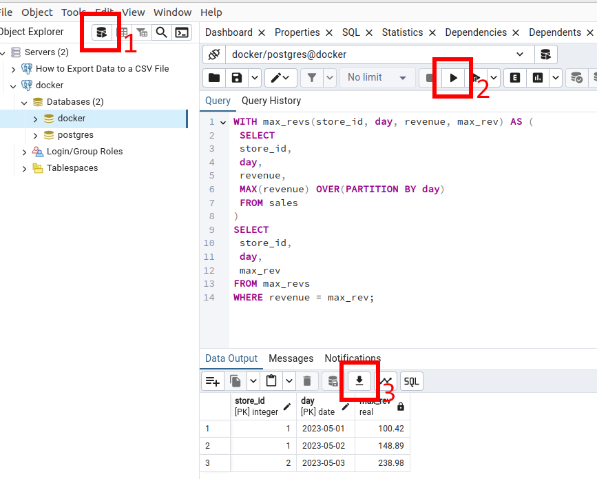 Exportar dados do PostgreSQL para um arquivo CSV