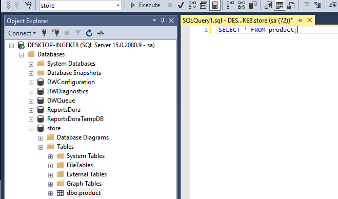 Exportação SQL para o comando CSV