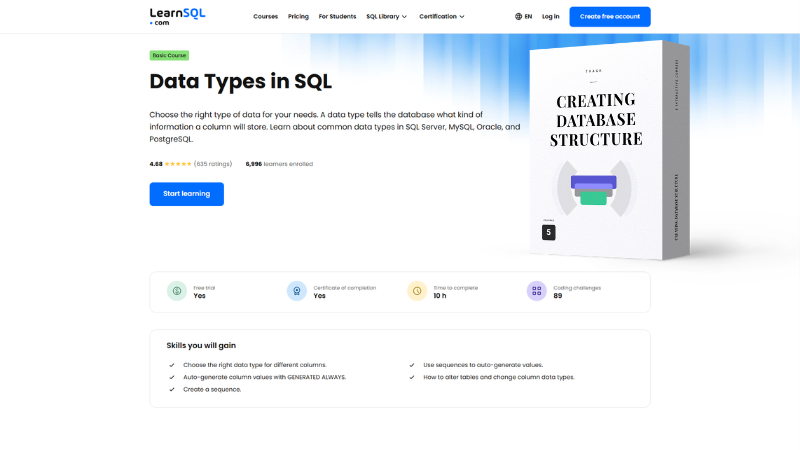 Conversão de tipos de dados no SQL